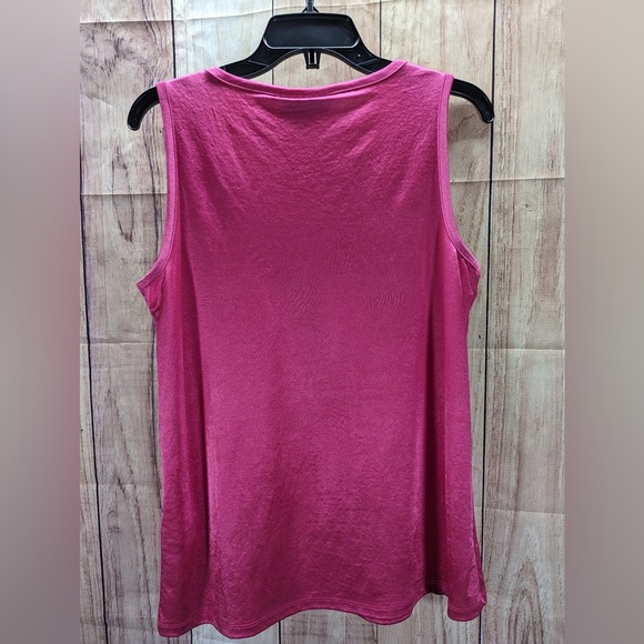 DKNY Ann Women’s‎ Scoop Neck  Tank Top, magenta , size M NWOT - Picture 7 of 8